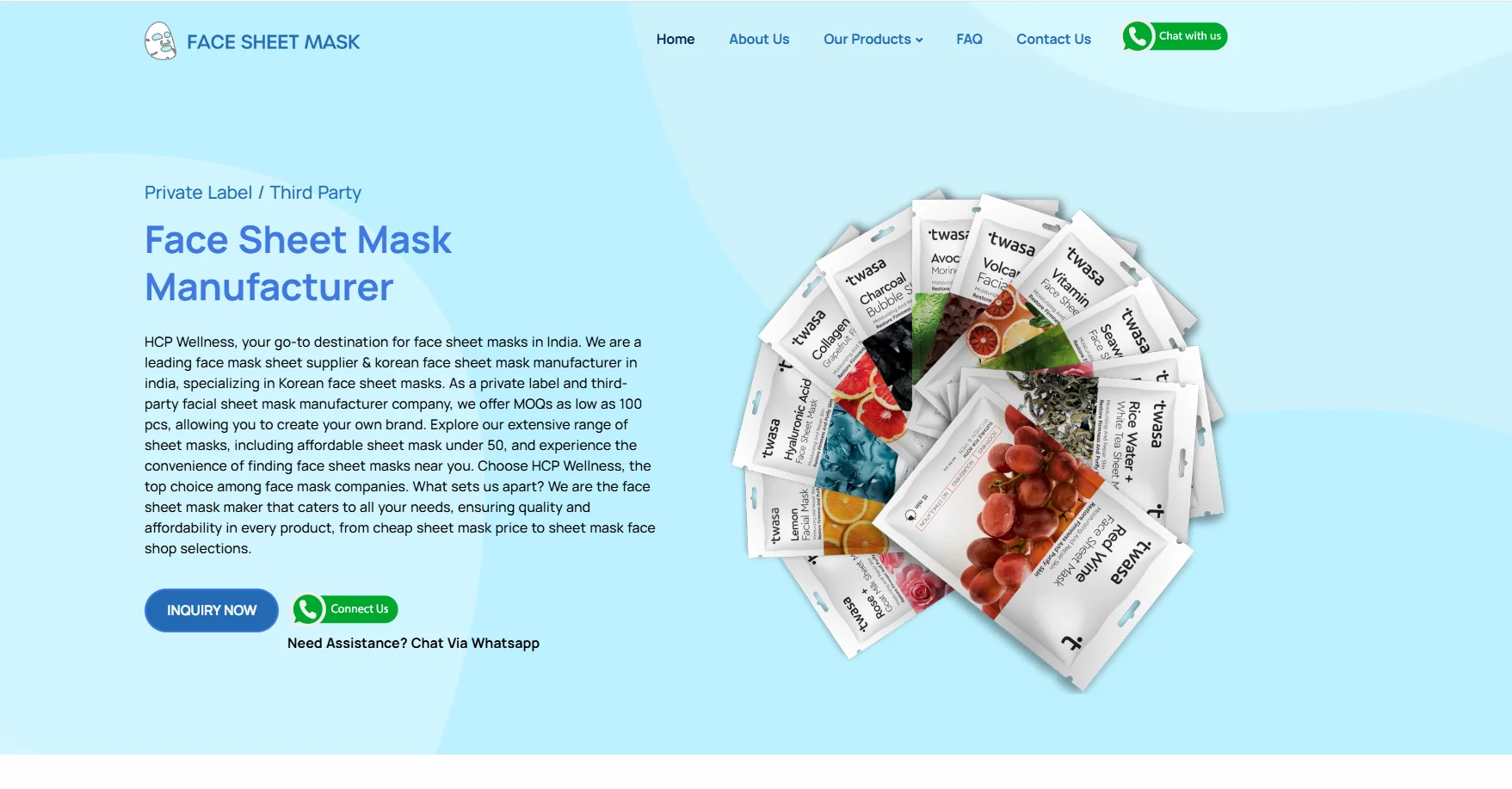 Top 10 Private Label Facial Mask Manufacturers in India